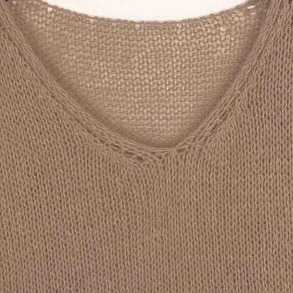 Tan Soft + Plush Knit Sweater - Asymmetrical Hem for Knotting! 2X/16ish - NwoT - Picture 5 of 5